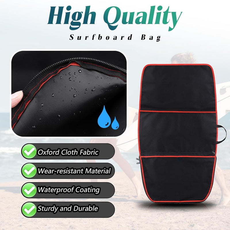 Dawitrly Surfboard Bag, Surfboard Cover Bodyboard Carry Bags, 48 * 26 inch Paddleboard Bag with Handle Carrying Strap, Double Zipper and Storage Pocket for Outdoor Travel - Image 4